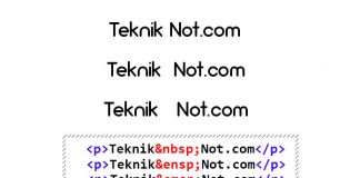 HTML Boşluk kodu, HTML TAB Boşluk Bırakma