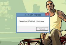 GTA Cannot find 640x480 video mode Hatası