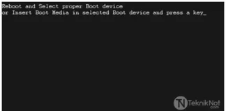 Reboot and Select proper Boot device hatası çözümü