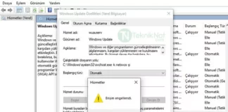 Windows Update Erişim engellendi Sorunu Çözümü