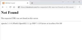 The requested URL was not found on this server çözümü