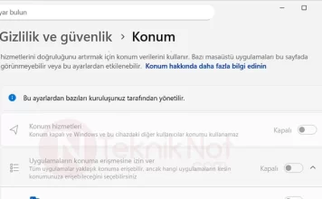 Windows 11 Konum Bu ayarlardan bazıları kuruluşunuz tarafından yönetilir